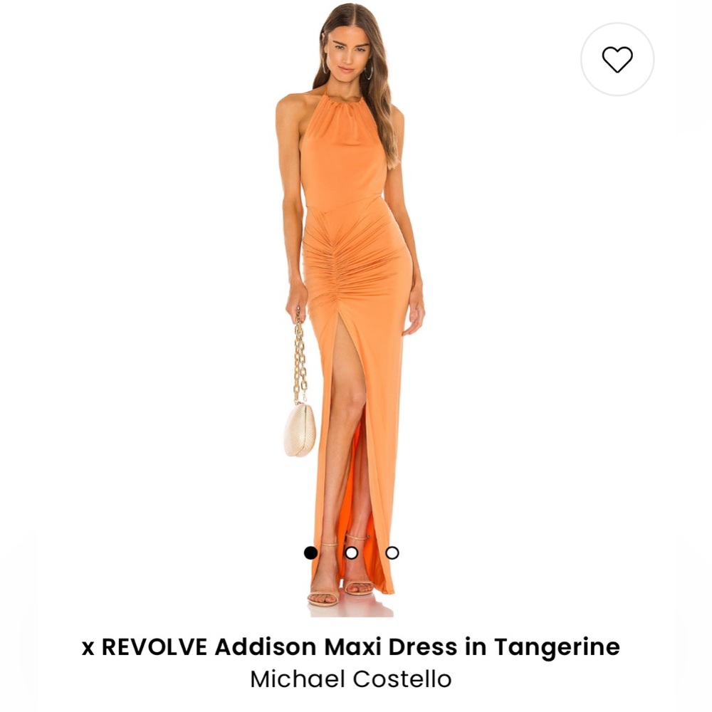 Michael Costello x REVOLVE Addison Maxi Dress Size M in Tangerine